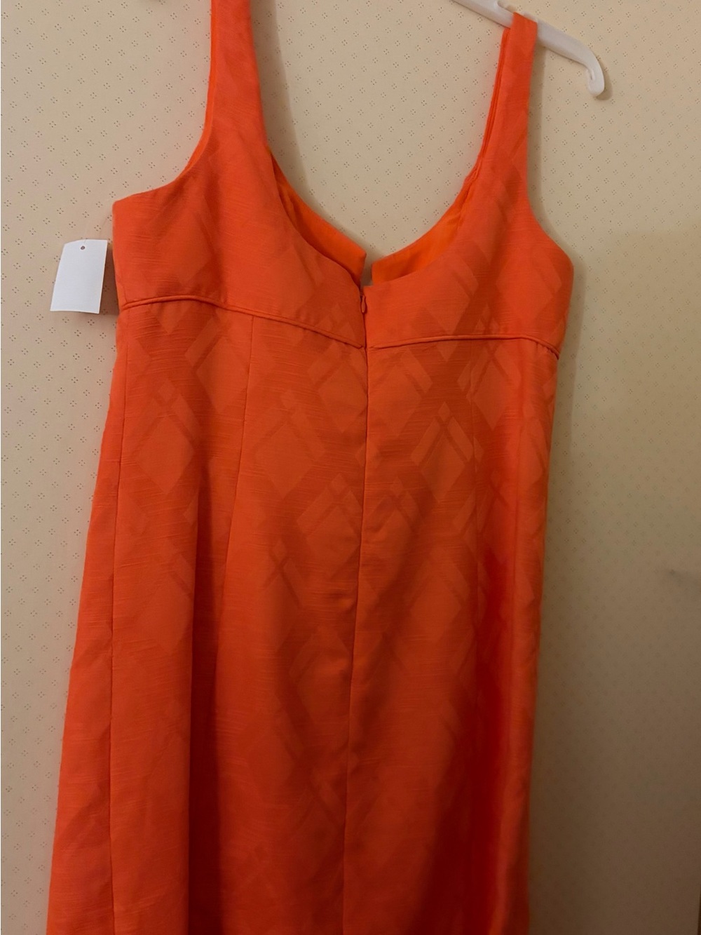 Milly Vibrant Orange Textured Midi Dress